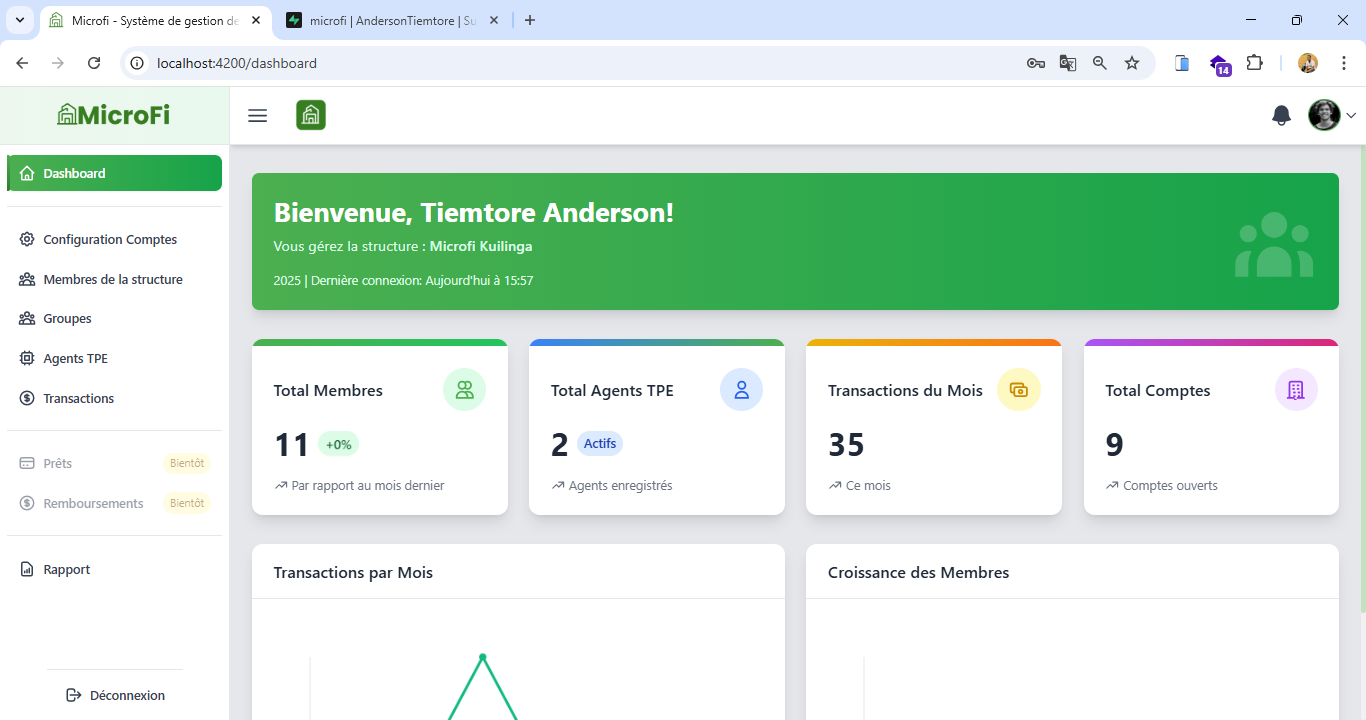 Interface Gestion Microfi