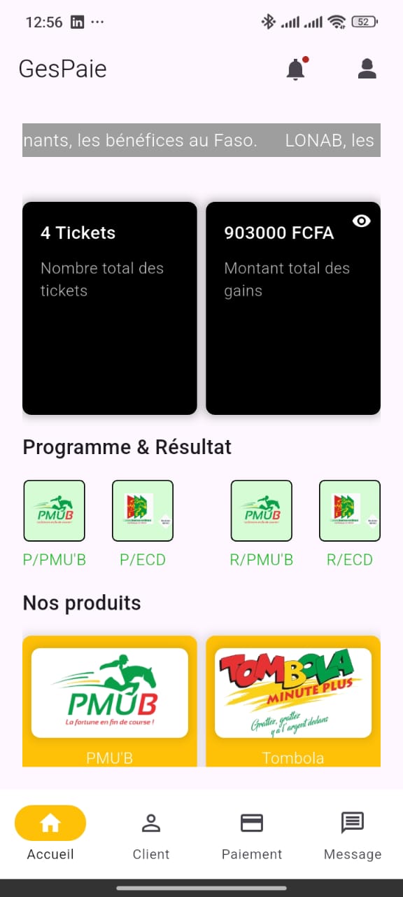 Interface Gestion de Paie
