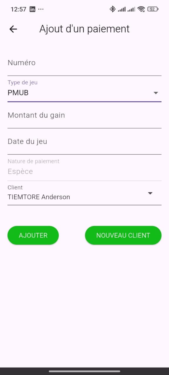 Interface Gestion de Paie